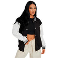 Domenico Black – Bomber en cuir noir pour femme